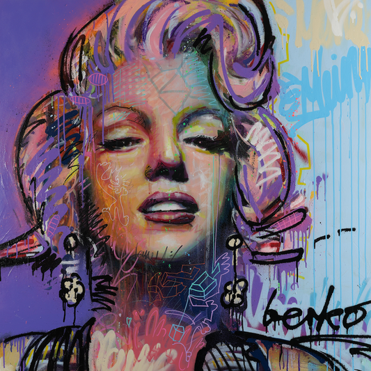 ORIGINAL painting / Marilyn Monroe / 42 X 42 inches