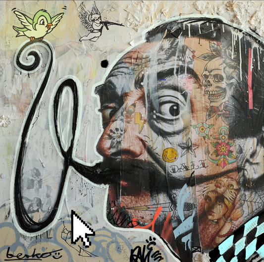 Salvador Dali / 36 X 36 inches / HAND FINISHED / Click!