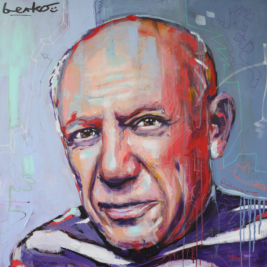 ORIGINAL painting / Pablo Picasso / 36 X 36