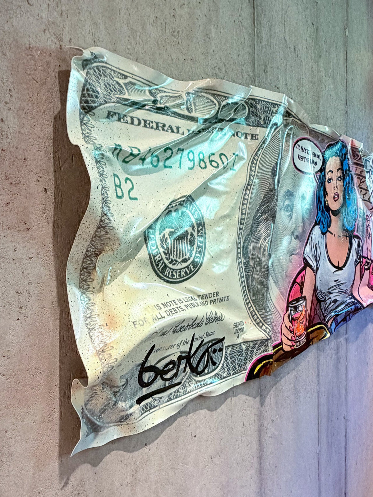 American 100$ / NEGRONI / 26 X 60 inches