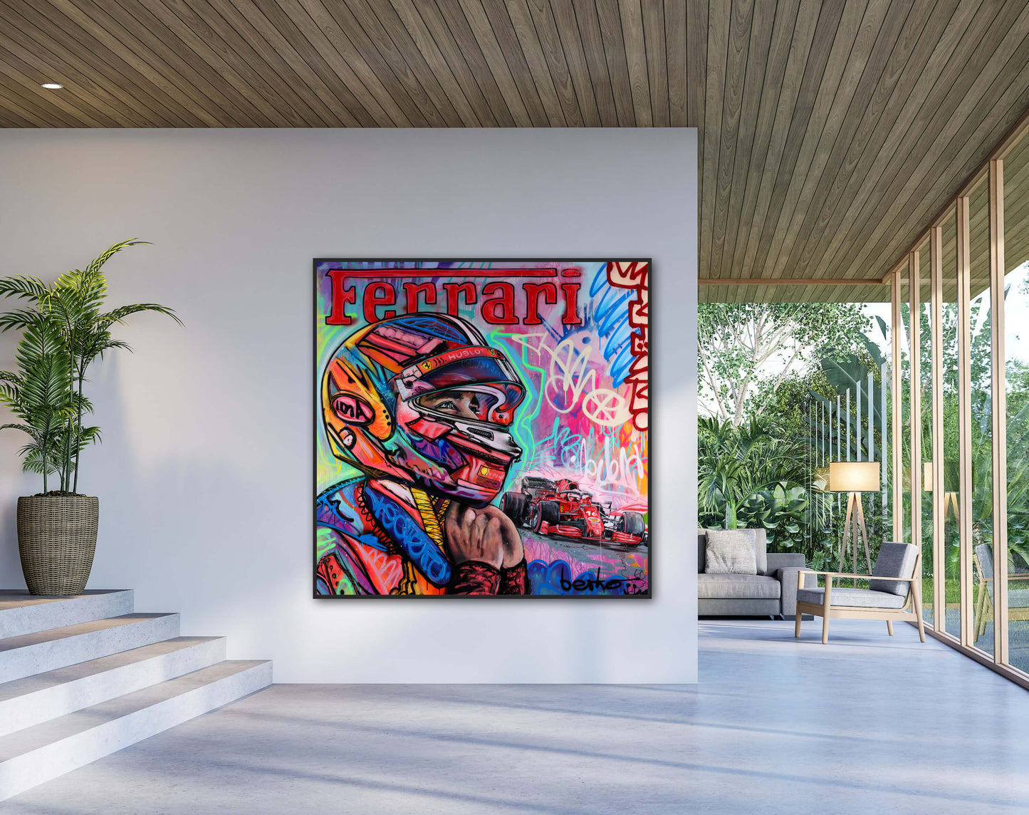 Charles Leclerc / 54 X 54 inches / HAND FINISHED / Canvas