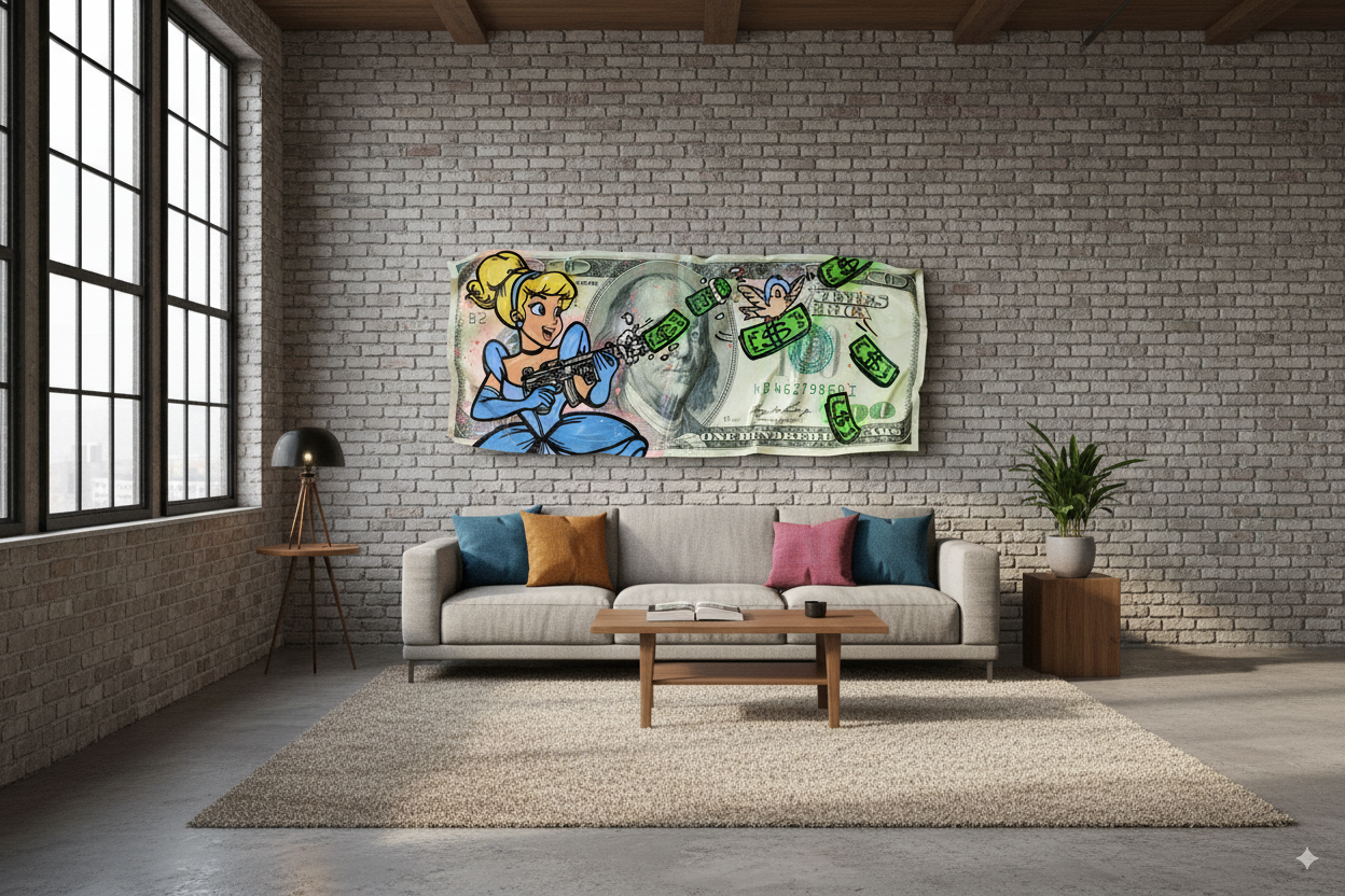American 100$ bill / 21 X 48 inches