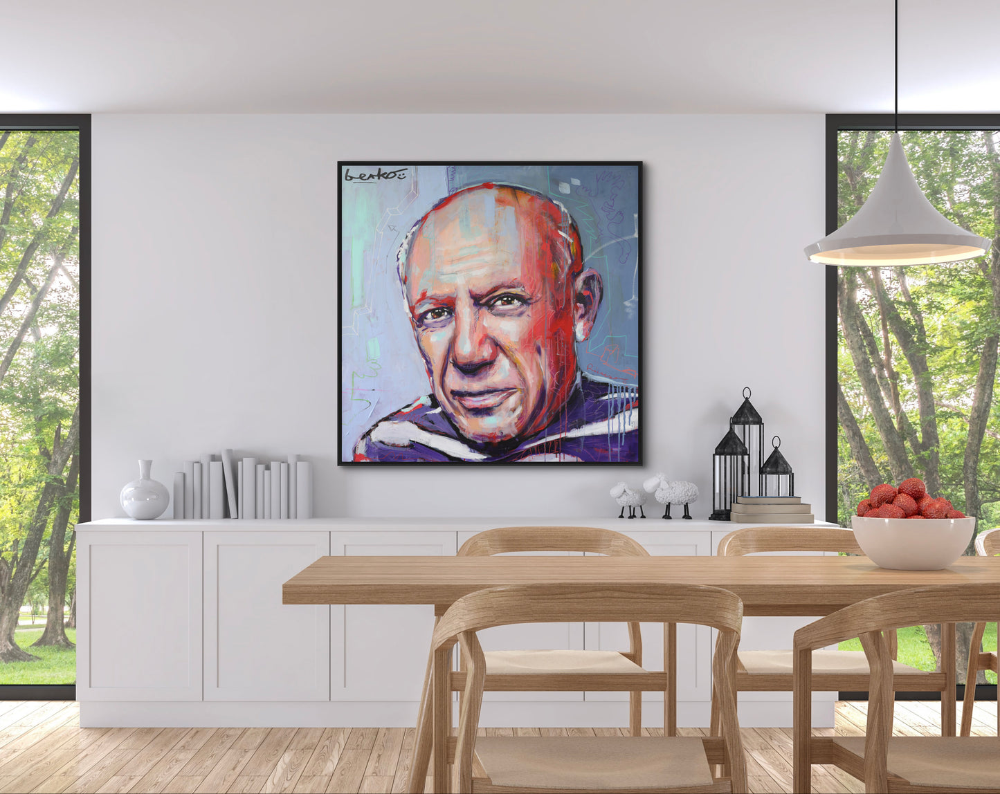 ORIGINAL painting / Pablo Picasso / 36 X 36