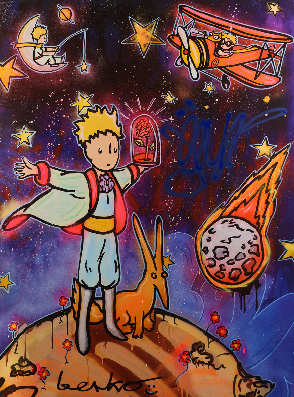 Petit Prince / 36 X 48 inches / HAND FINISHED
