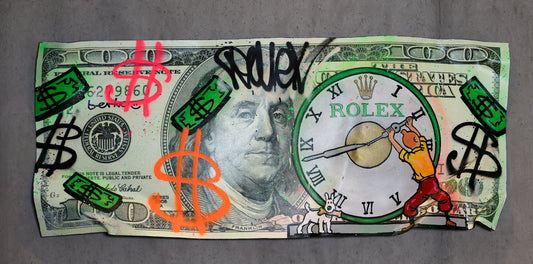 American 100$ bill / 21 X 48 inches