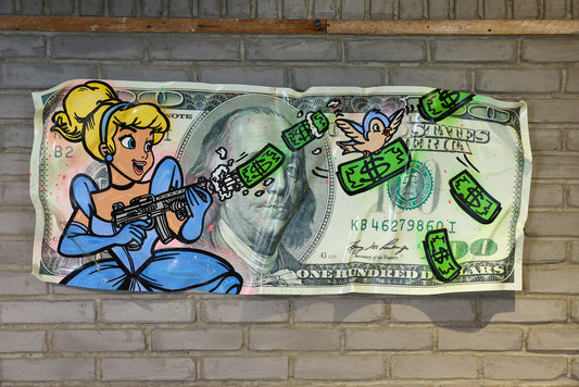 American 100$ bill / 21 X 48 inches