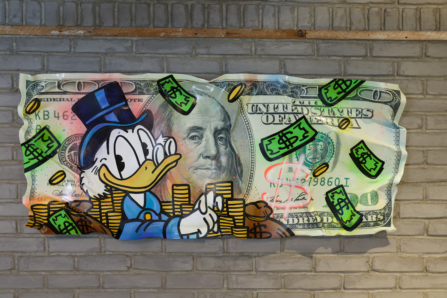 American 100$ bill / 26 X 60 inches