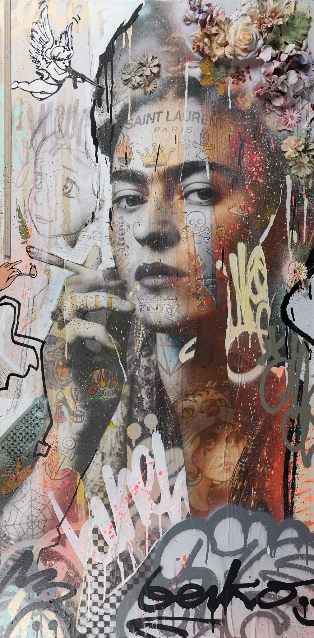Frida Kahlo/ 27 X 54 inches / HAND FINISHED / EDITION of 5