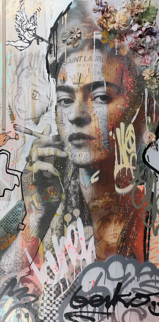 Frida Kahlo/ 27 X 54 inches / HAND FINISHED / EDITION of 5
