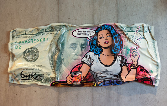 American 100$ / NEGRONI / 26 X 60 inches