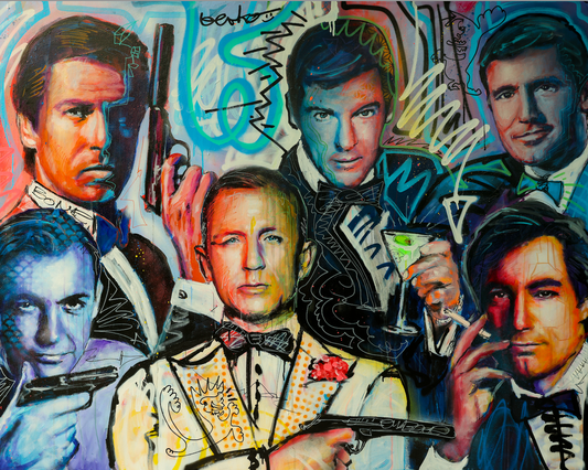 James Bond / Matte Canvas or Fine art paper / Open Edition