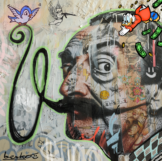 Salvador Dali / 36 X 36 inches / HAND FINISHED / Scrooge