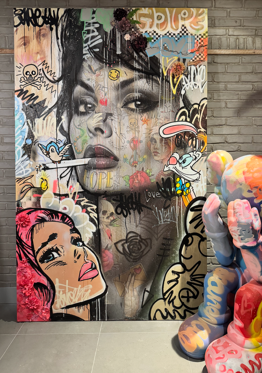 ORIGINAL painting / Vandalissima / Sofia Loren / 58 X 95 inches